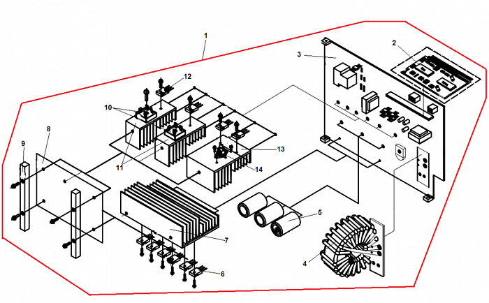 2 ТРАНСФОРМАТОР - ПЛАТА - ТРАНЗИСТОР ИНВЕРТОР СВАРОЧНЫЙ CHAMPION IW-160/7,2A MINI