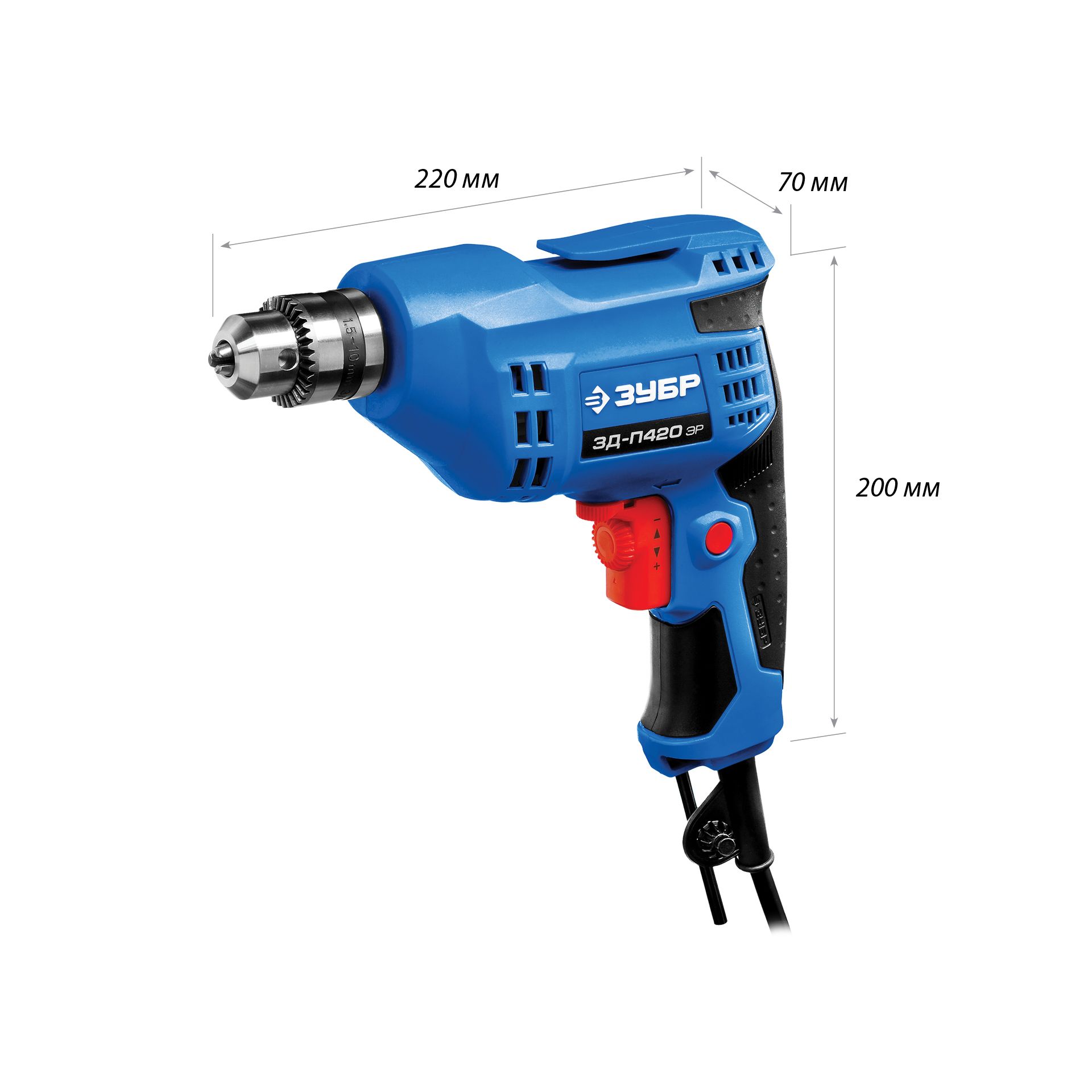 Дрель реверсивная ЗД-П420 ЭР