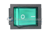 Выключатель одноклавишный широкий с зеленой индикаторной лампой, 16А, 250В, для водонагревателей